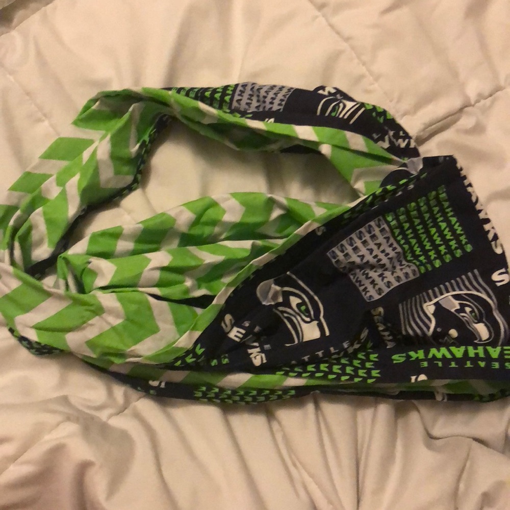 Seahawks infinity scarf.